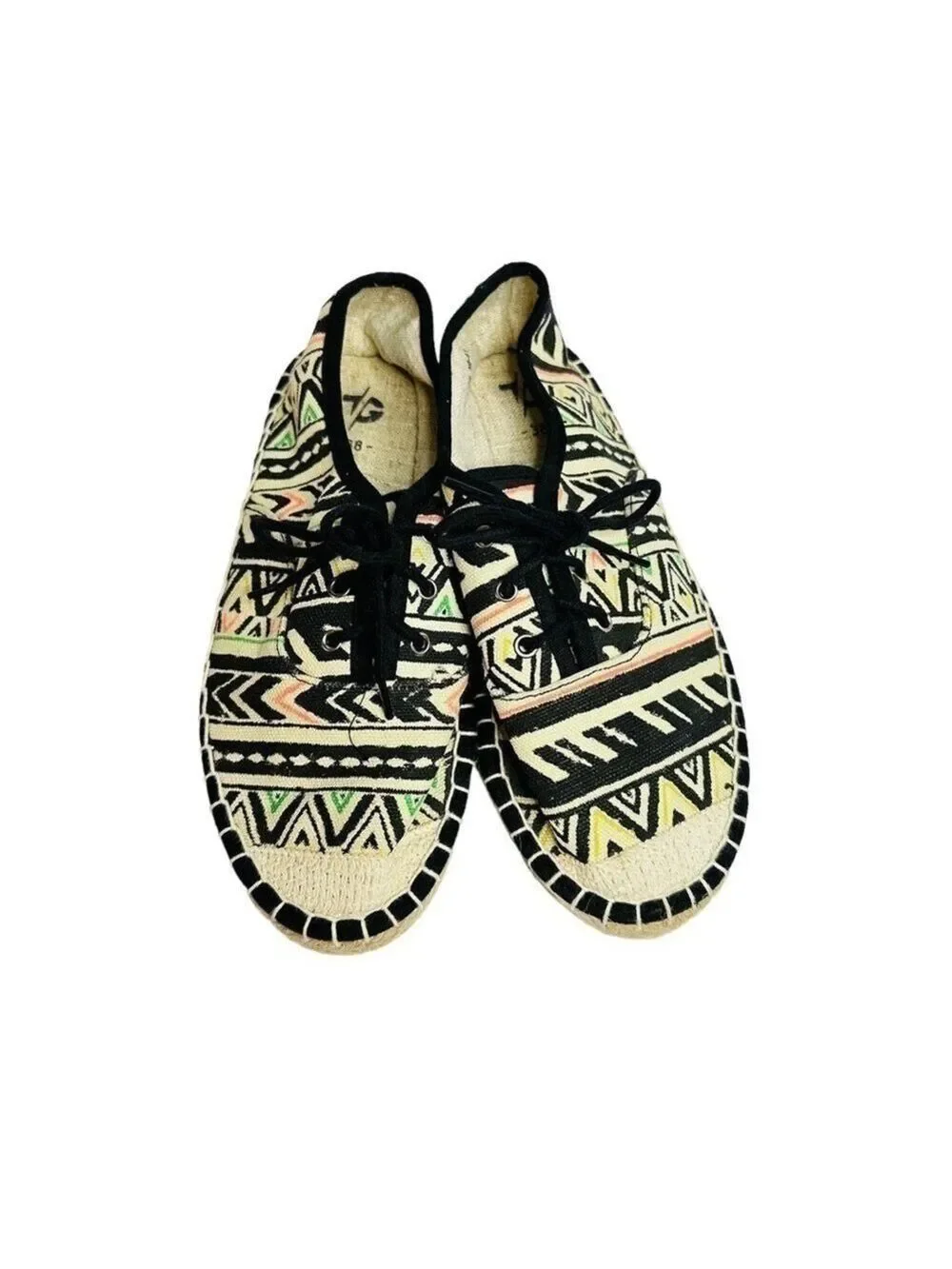 Espadrille Aztec Boho Inspired‎ Lace Up Women’s Shoe Size 7
